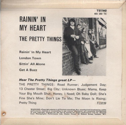 PRETTY THINGS Rainin' In My Heart 1965 RARE or. UK ep in FINE condition! - Picture 2 of 3