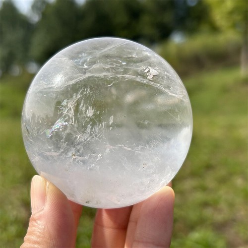 0.9LB Hand Carved Clear quartz Ball Natural Reiki Crystal Sphere Gift XQ2935 - Picture 5 of 12