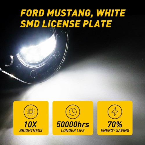 Juego de lámparas de placa LED para Ford Mustang 1994-2004 blanco brillante smd - Imagen 2 de 9