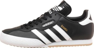adidas samba black leather trainers