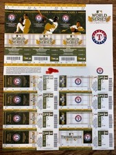 Texas Rangers St Louis Cardinals 2011 Full Uncut Playoff World Series Tickets