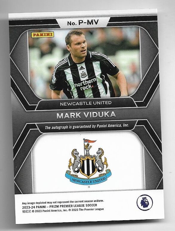 23-24 PANINI MARK VIDUKA ヴィドゥカ 直筆サインカード 2023-24 MARK VIDUKA AUTO PANINI PRIZM PREMIER LEAGUE