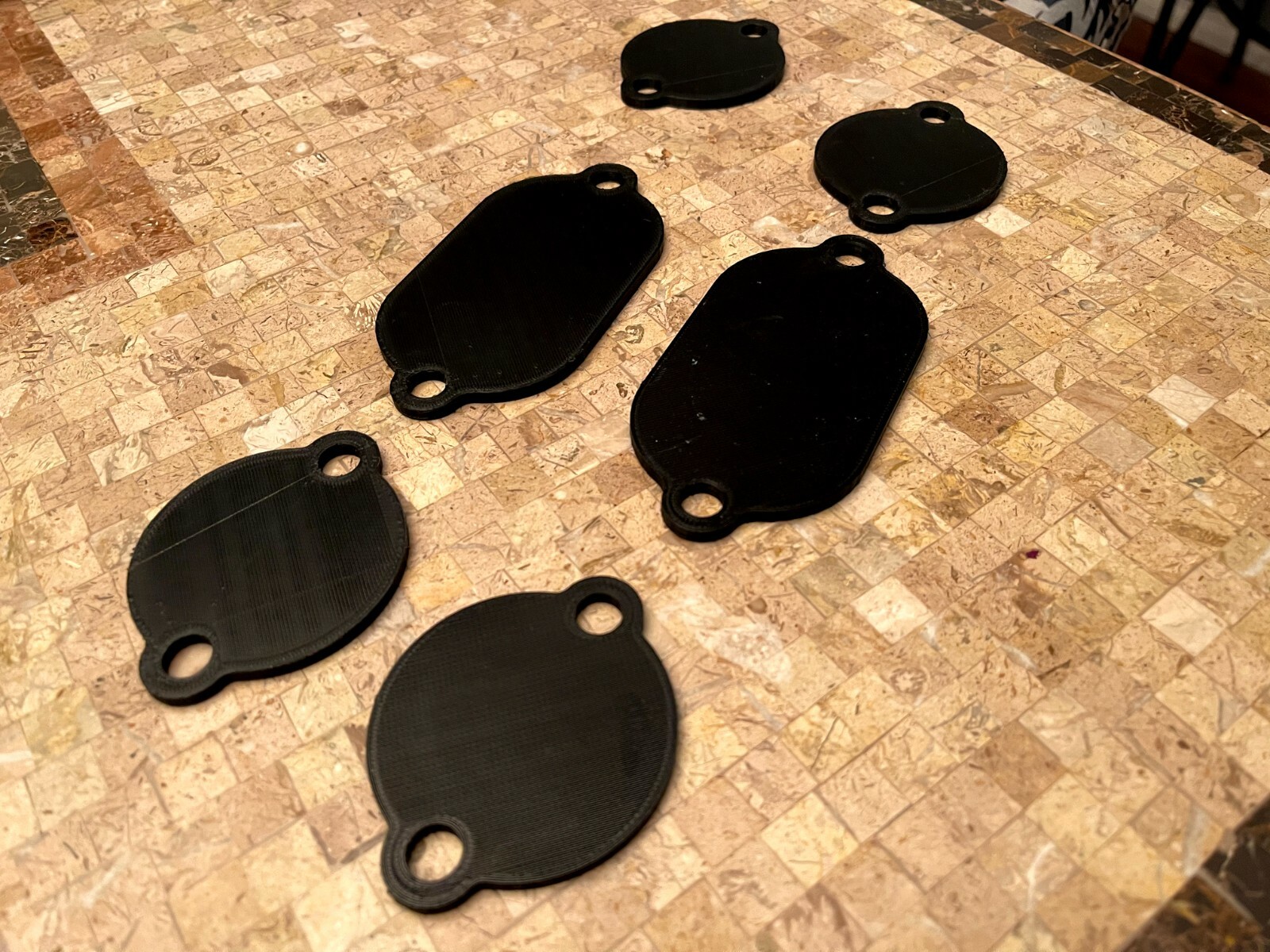 Chevy SBC Small Block Exhaust Block Off Plate/Cover 3D Printed (Set of