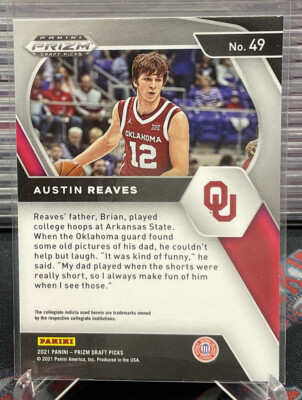 2021-22 Panini Prizm Draft Picks Austin Reaves #49 Rookie RC