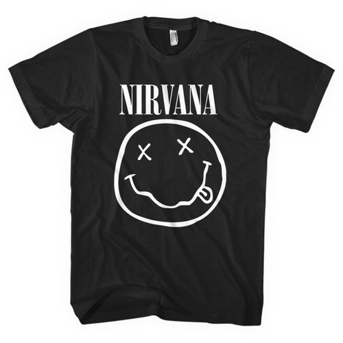 Nirvana 'White Smile' Black T-Shirt 