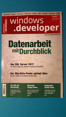 Windows Developer 10/2017  ungelesen 1A absolut TOP