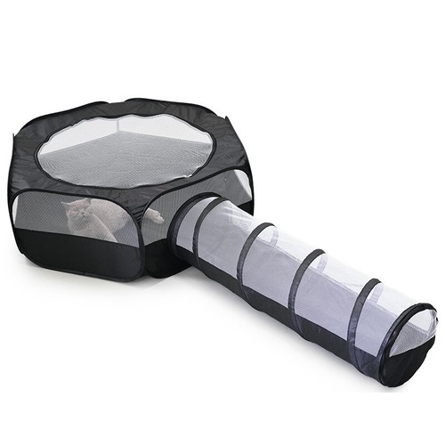 Cat Tunnel Indoor Cats Playhouse Cage Portable Outdoor Cat Enclosures Playpen B - Picture 7 of 12