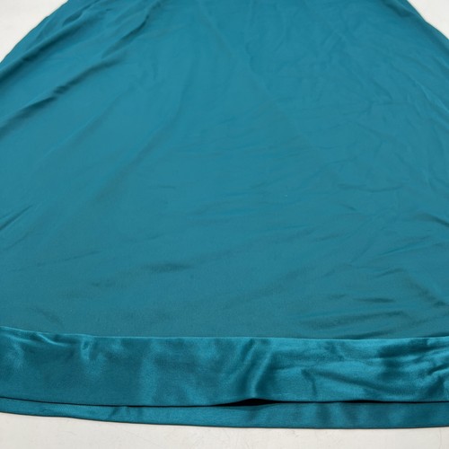 Vintage VANITY FAIR SIze S Teal Blue Nightgown Nightie Silky Nylon Embroidered - Picture 3 of 16