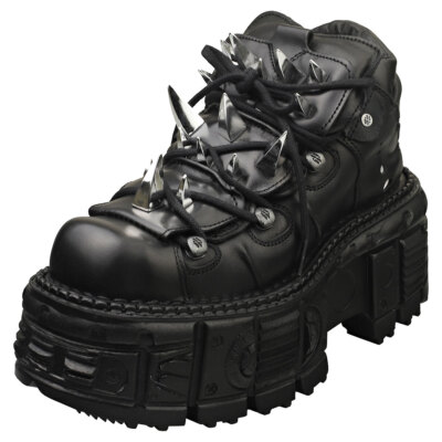New Rock M-106g-c1 Unisex Black Fashion Boots | eBay