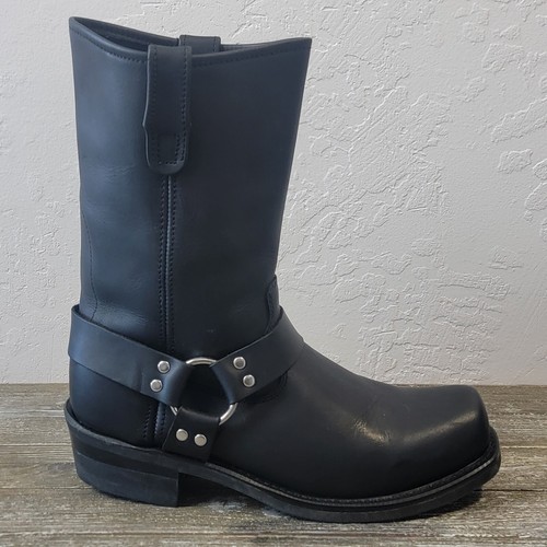 GEAR BOX Boots Mens Size 11D Black Leather Harness Biker Motorcycle 9115 Sq Toe - Picture 7 of 24