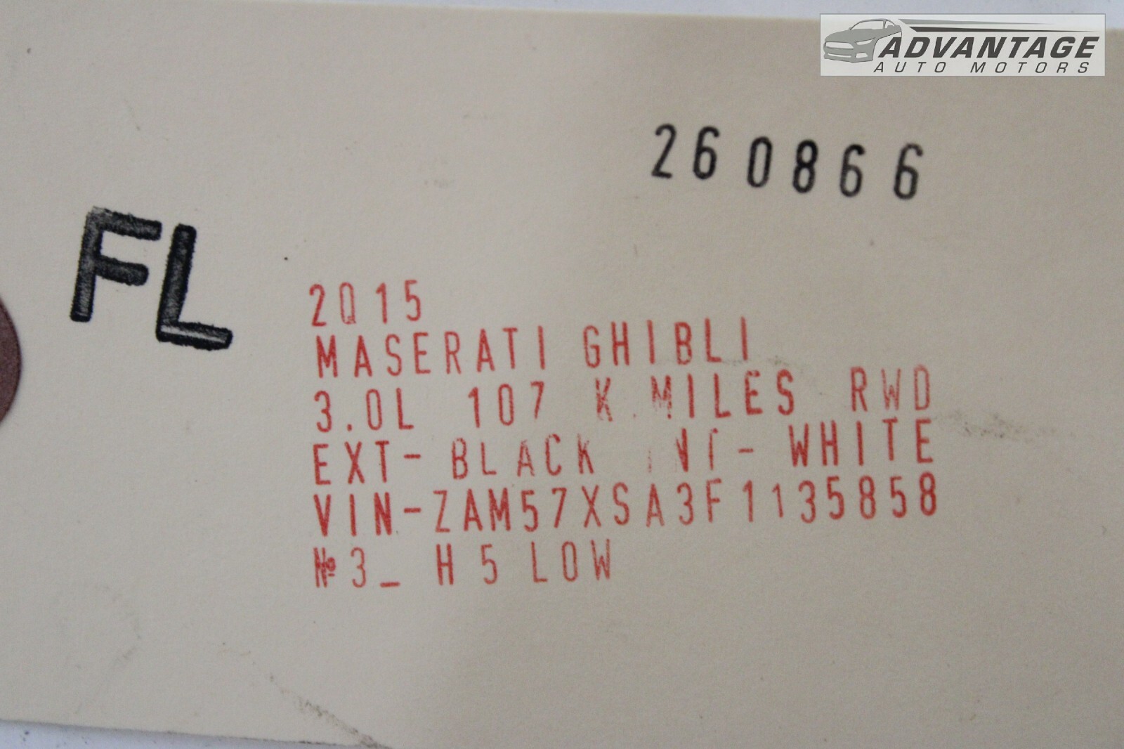 Maserati Ghibli 2014-2020 Left Turbo oil line