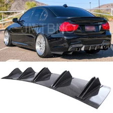 For E90 E92 F30 F10 G30 Carbon Rear Bumper Diffuser 5 Fins Spoiler Lip Splitter