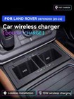 Car Wireless Charger Fast Charging Pad For Land Rover Defender 90/110/130 20-24