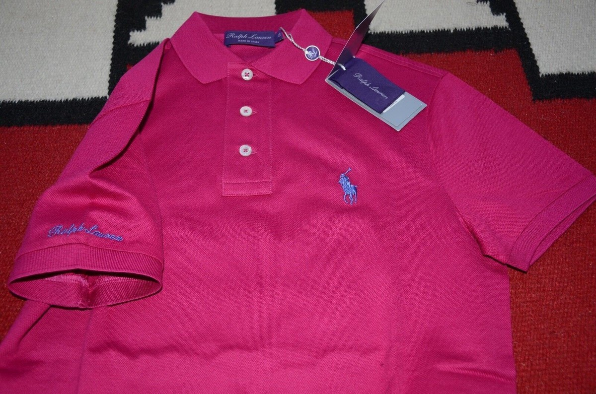 Ralph Lauren Purple Label Made in Italy 100% Cotton Pony Logo Mesh