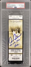 Chris Chambliss Signed Ticket 10/15/76 Yankees Autograph Comm GW HR Ins PSA/DNA