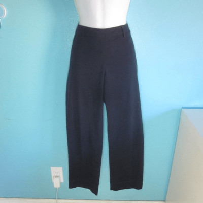 Conte of Florence Women 8 Dark Navy Blue Cotton Cropped Lightweigt Pants Size 44