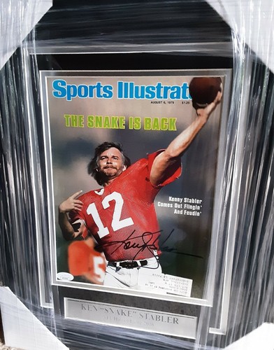Ken Stabler Signed 1979 Sports Illustrated With New Custom Framing JSA COA - Picture 2 of 9