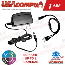 Lorex Q-See Swann Security CCTV Camera Power Adapter with 2 way Splitter 1 AMP