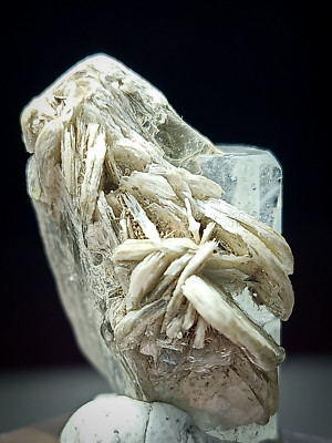 Aquamarine Crystal on mica, nagar valley Pakistan 