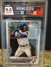 2021 Bowman Maximo Acosta Mega Box Mojo HGA 9.5 GEM MT 1st Bowman Card