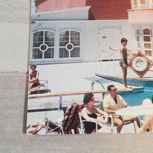 1950's Pool Scene Showboat Las Vegas Nevada NV Vintage Postcard Postmarked 1963 - Picture 7 of 12