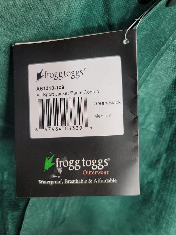 Frogg Toggs Rain Suit Size Medium M Jacket And Pant Suit NWT - Image 4 of 4