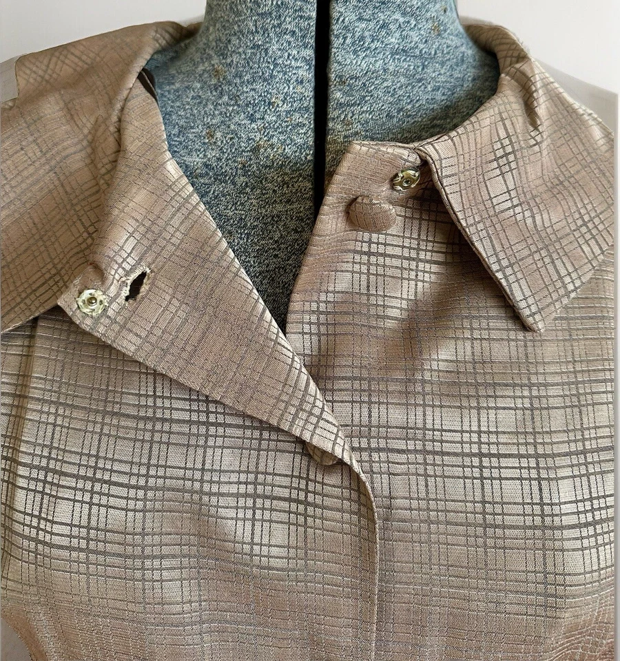 复古 20 世纪 40 年代缎面 2 件套连衣裙铅笔裙和上衣女式西装 — 第 3/4 张图片