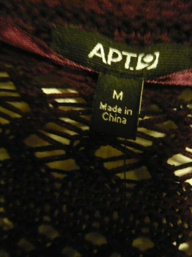 Ladies Medium Sweater Top,Open Cardigan, Plum, Short Sleeve,Apt. 9, NWT. - Picture 5 of 7