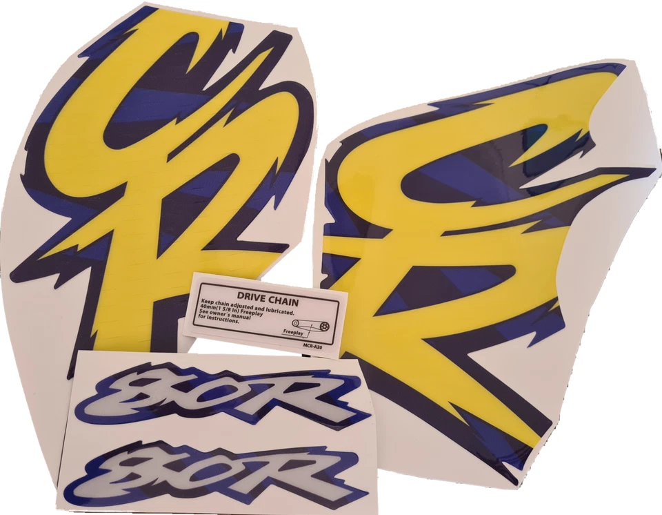 Calcomanías gráficas para honda cr80r Cr 80 cr80 grueso 1994 laminado brillante, envío rápido Foto 2 de 4