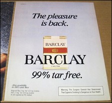 Barclay Collectible Tobacco Cigarettes for sale