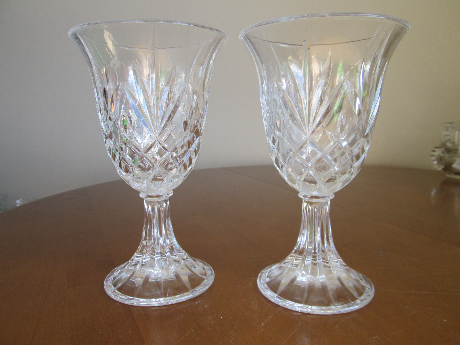 St Crystal Set of 2 Hurricane Candle Holders "TOSCANY" 24 Lead