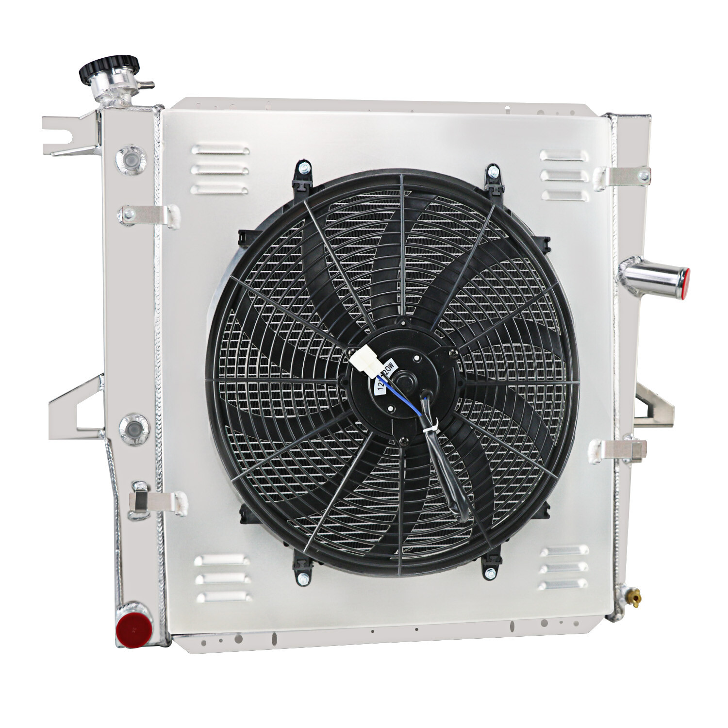 4 Row Radiator+Shroud Fan For 1985-1994 1986 Ford Ranger Explorer Mazda B2300 V6