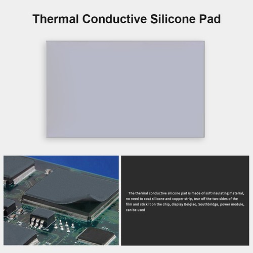 Computer Grafikkarte Kühlung Silikon Pad CPU/GPU Karte Wärmeleitmatte (0,5 mm) UK - Bild 4 von 9