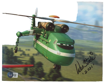 WES STUDI SIGNED AUTOGRAPH 8X10 PHOTO DISNEY PLANES FIRE & RESCUE BECKETT COA