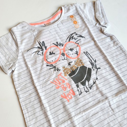 Gymboree Girls sz 8 "Hello Happy" Just Be You Smart Dog Glasses Shirt Top NWT - Picture 2 of 3