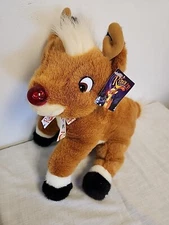 Vtg  90'S Prestige Toy ~ 15" RUDOLPH THE REDNOSE REINDEER Plush  W TAG