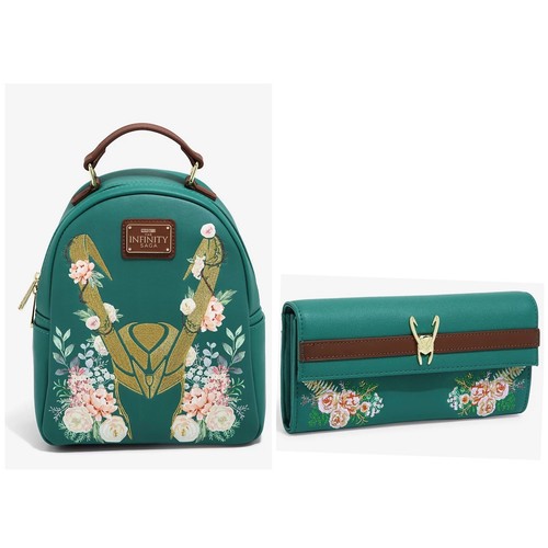 LOUNGEFLY LOKI FLORAL MINI BACKPACK 