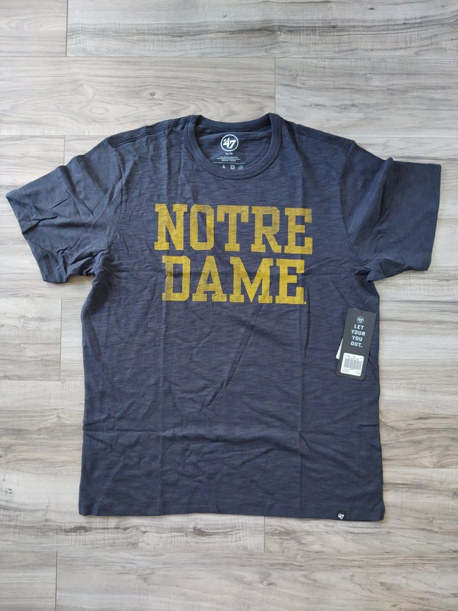 Notre Dame '47 Brand Men's Scrum T-Shirt fighting Irish short sleeve blue  gold