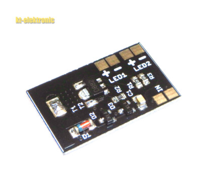 Mini Spannungsregler mit Gleichrichter 16V AC für 1-4 Blink LED 2x20mA