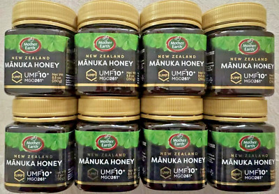 8 x Mother Earth New Zealand Manuka Honey UMF 10+ 8.8oz each