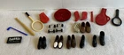 Huge Lot of Vintage 1960's Mattel Ken Allen Shoes Tennis Racket Baseball Bat