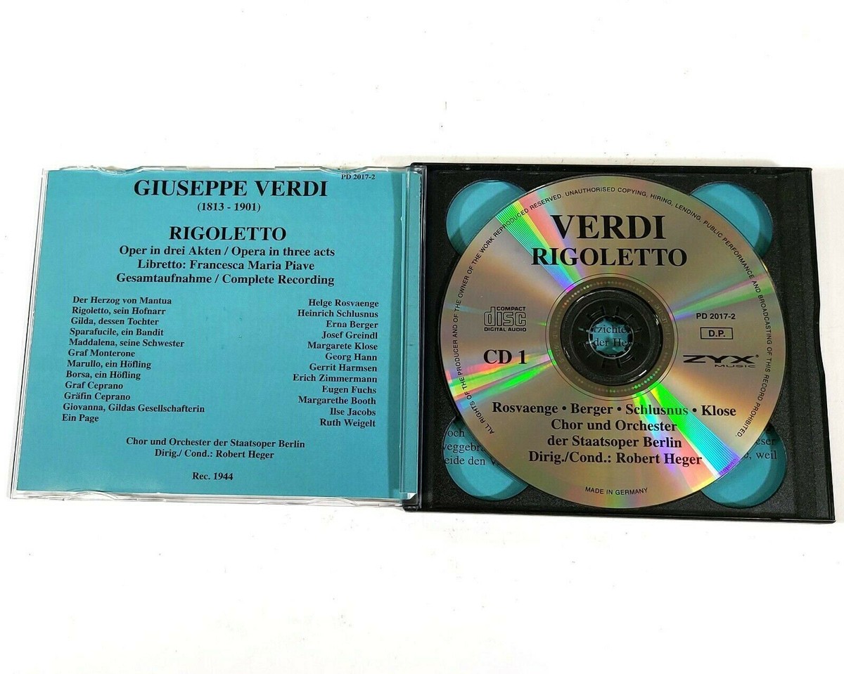 【中古】 Verdi ベルディ / Rigoletto: Stolzl Mazzola / Vso Stoyanov M.petit S.costello Sebestyen Wundsam Verdi Rigoletto 2 Disc 1998 ZYX PD 2017-2 Germany D779 | eBay