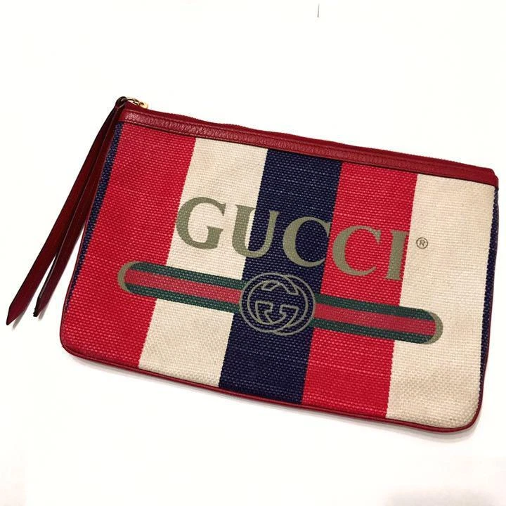 Sac pochette rayé Gucci Sylvie