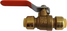 1 PIECE XFITTING 1/2" PUSH FIT FULL PORT BALL VALVES CERTIFIED TO NSF ANSI61
