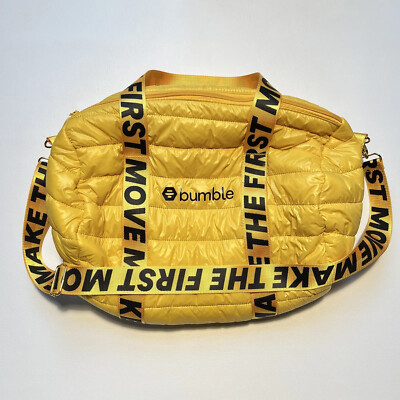 Bumble Puffer Cross Body Bag Yellow Black  Make the First Move 