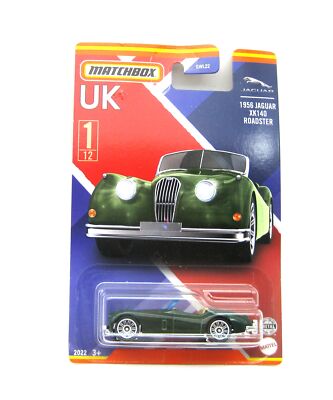 Matchbox Jaguar XK140 Roadster UK 1956 grün 1:64