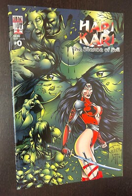 HARI KARI Silence Evil #0 (Black Out Comics 1996) -- Bad Girl -- Red Foil