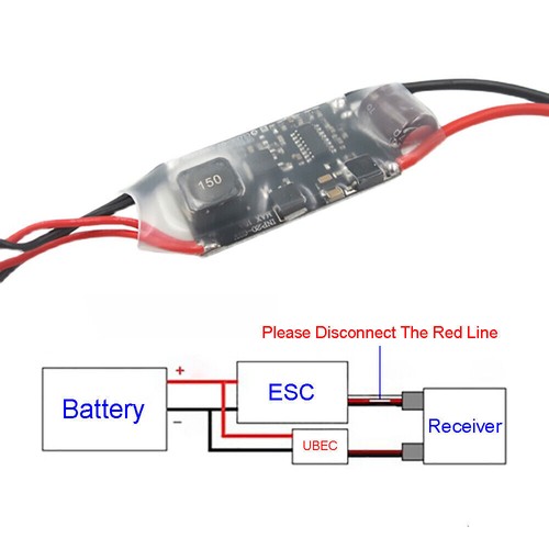 5V 15A UBEC Voltage Converter 2-12S Lipo External BEC Step Down Module - Picture 4 of 8