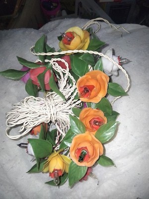 60er Jahre Weihnachten Ostern, 20 Rosen Lichterkette