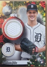 2025 Topps Holiday - Relics Jackson Jobe #PR-JJ (MEM, RC)